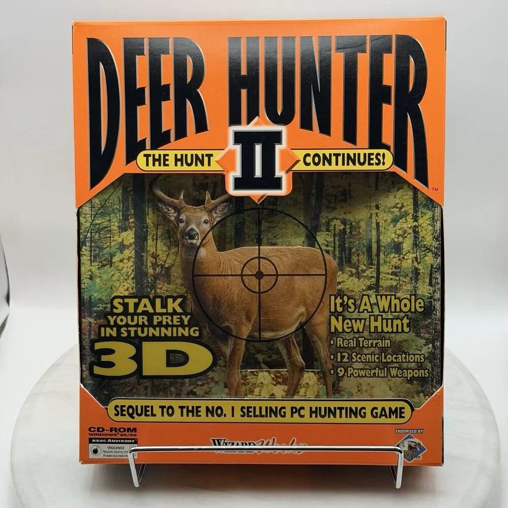 Deer Hunter II PC CD-ROM 1998 Big Box Windows 95 98 Complete Untested Game